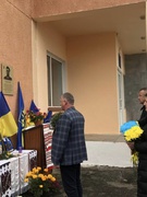 Урочисте відкриття на будівлі Волошківської гімназії меморіальних табличок у пам'ять про колишніх випускників закладу, загиблих на російсько-українській війні воїнів Андрія Рудіна, Віталія Рабчуна, Богдана Гончара