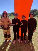 Команда юних пожежників на змаганнях у громаді